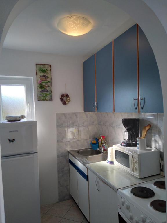 Kuchyň nebo kuchyňský kout v ubytování Apartments "Sun-sea"