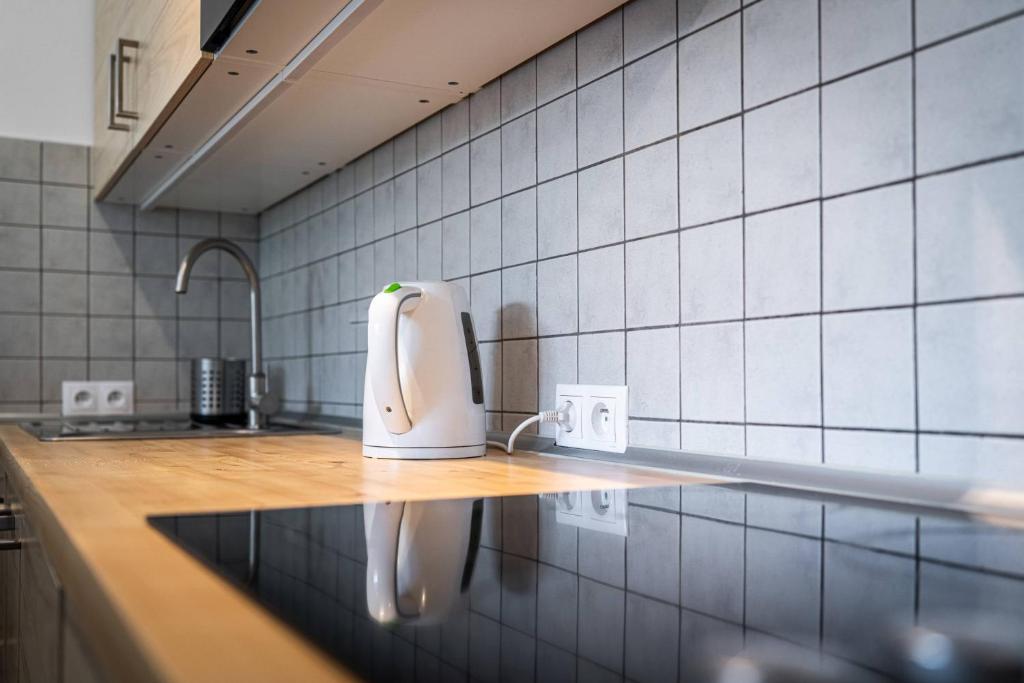 Kuchyňa alebo kuchynka v ubytovaní Apartament Ustronny