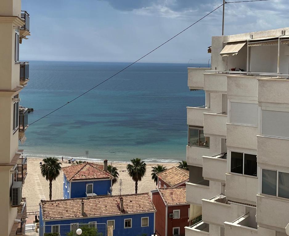 a view of the beach from a building at Requena12 in Villajoyosa
