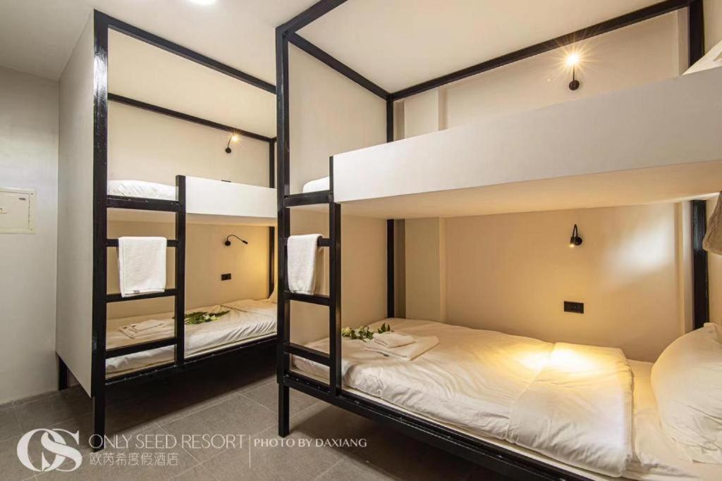 Postel nebo postele na pokoji v ubytování Only Seed Resort 欧芮希度假酒店