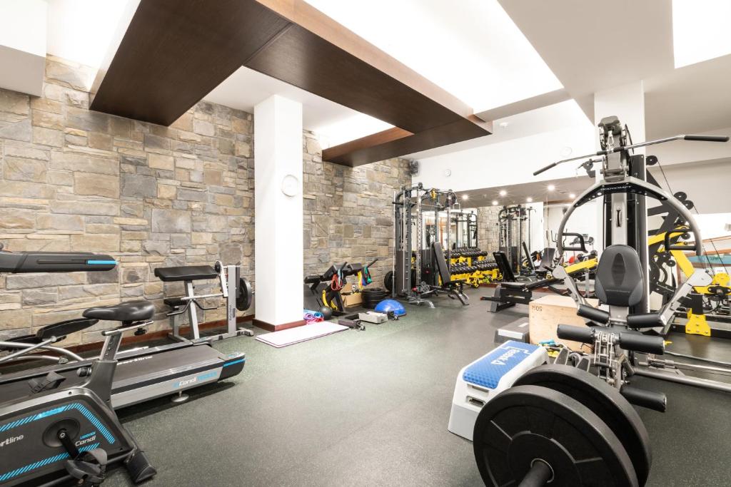 Fitness centrum a/nebo fitness zařízení v ubytování Hotel Crocus