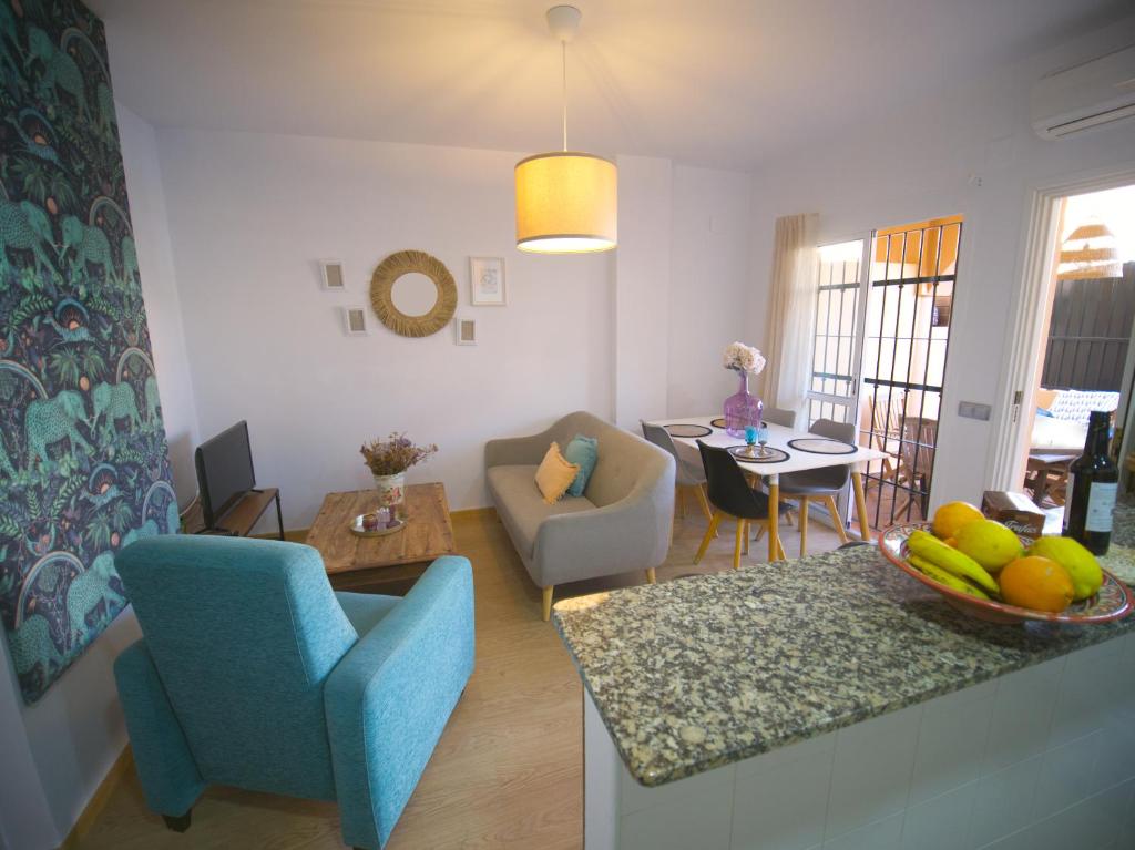 Posedenie v ubytovaní Apartamento Residencial Al Andalus 117, La Barrosa, Chiclana, Incluye parking a unos metros del mar