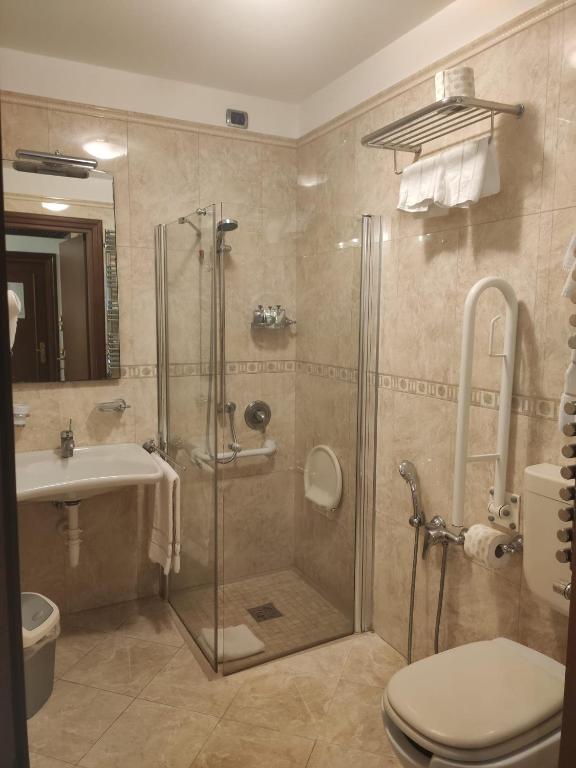 A bathroom at Ca' Vendramin Zago