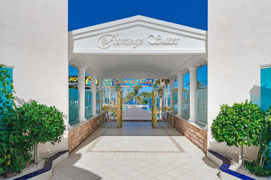 a rendering of the entrance to a disney springs resort at Flamingo Suites Boutique Hotel in Adeje