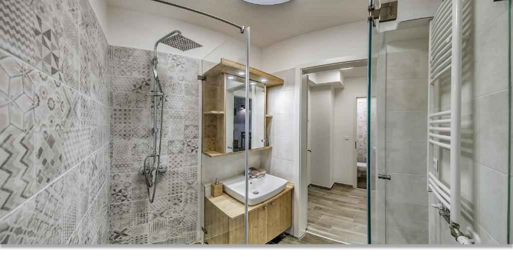 Kúpeľňa v ubytovaní Duna Aréna Boutique Apartment