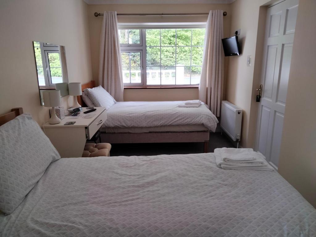Postel nebo postele na pokoji v ubytování Larkfield House B&B, Ballycasheen Kerry V93 WD51