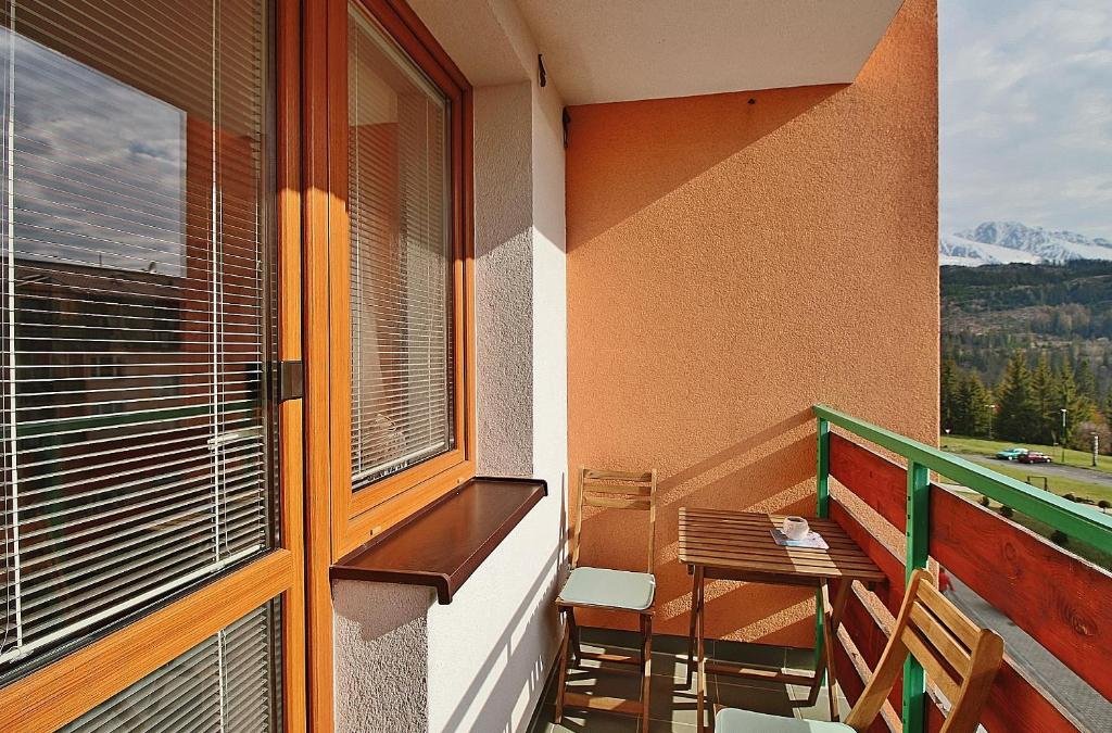 Balkón nebo terasa v ubytování Jediný apartmán Tatranská Štrba