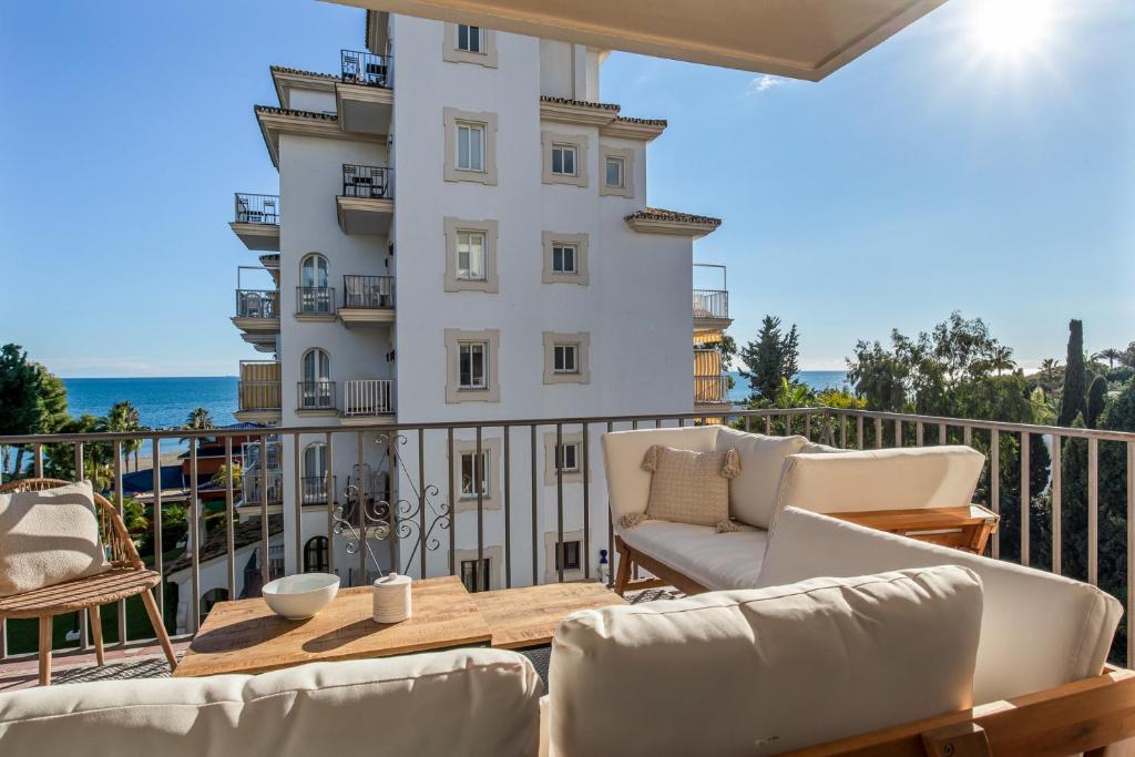 Balkon lub taras w obiekcie Luminoso apartamento en Andalucía del Mar