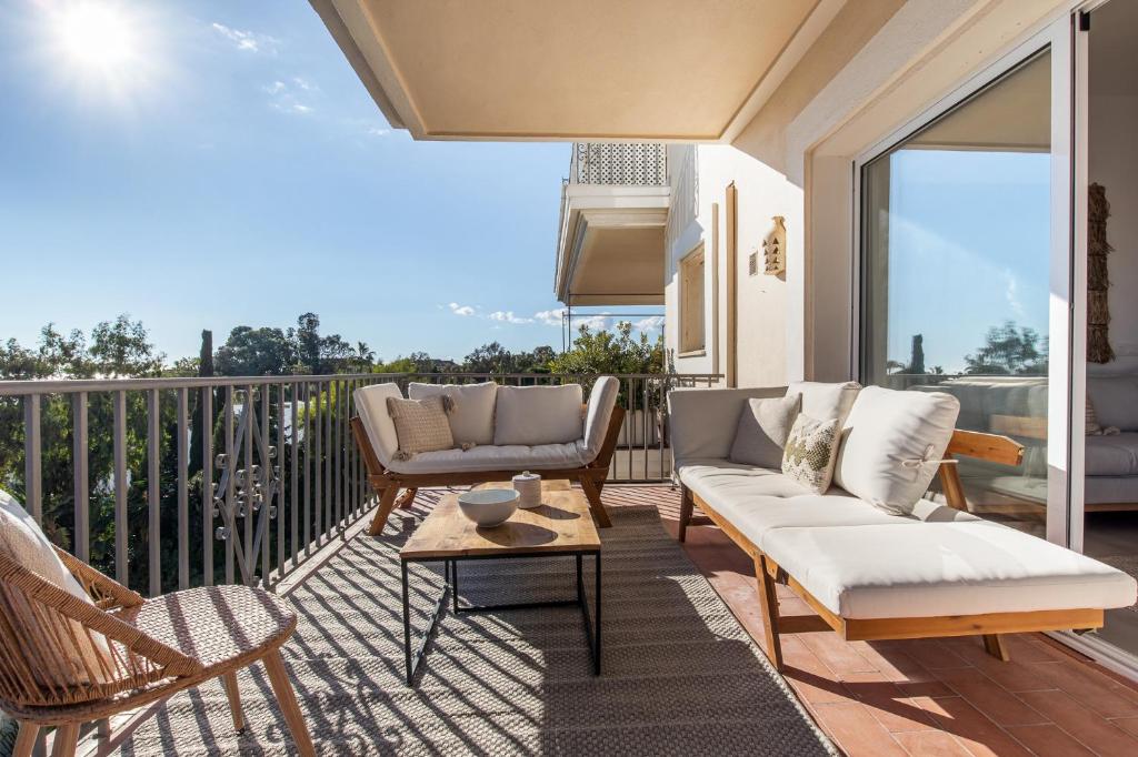 Balkon lub taras w obiekcie Luminoso apartamento en Andalucía del Mar