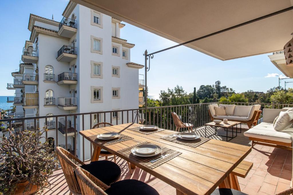 Balkon lub taras w obiekcie Luminoso apartamento en Andalucía del Mar