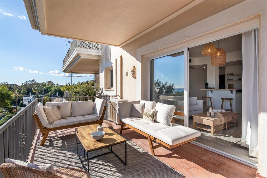 Balkon lub taras w obiekcie Luminoso apartamento en Andalucía del Mar