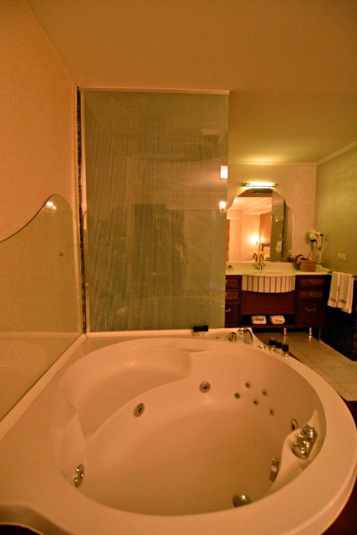 Koupelna v ubytování Hotel Monec