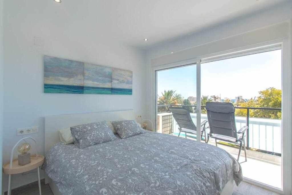 Postel nebo postele na pokoji v ubytování Mar del Sur Apartamento con vistas al mar