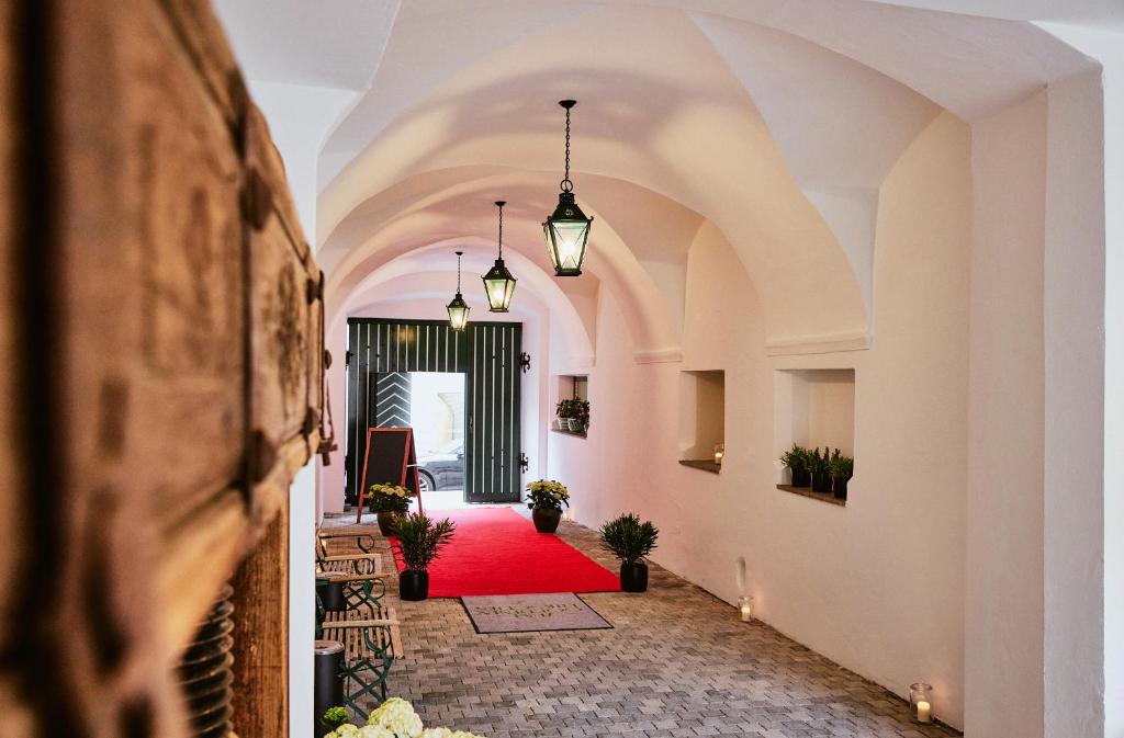 Posezení v ubytování Boutiquehotel Zum Goldenen Hirschen