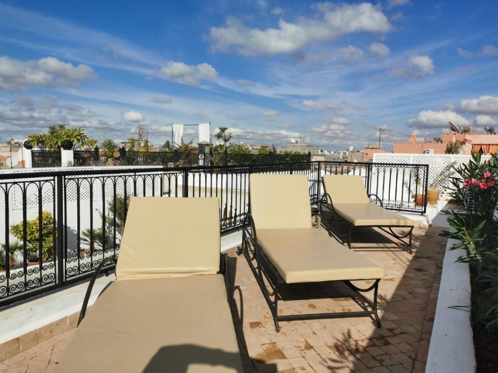 Balkón nebo terasa v ubytování Riad Bab aylen - Piscine Roof Top chauffée