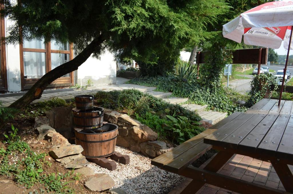 Zahrada ubytování Pension Egida
