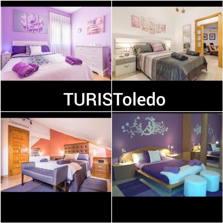 Posteľ alebo postele v izbe v ubytovaní APARTAMENTOS TURISTICOS TURISToledo