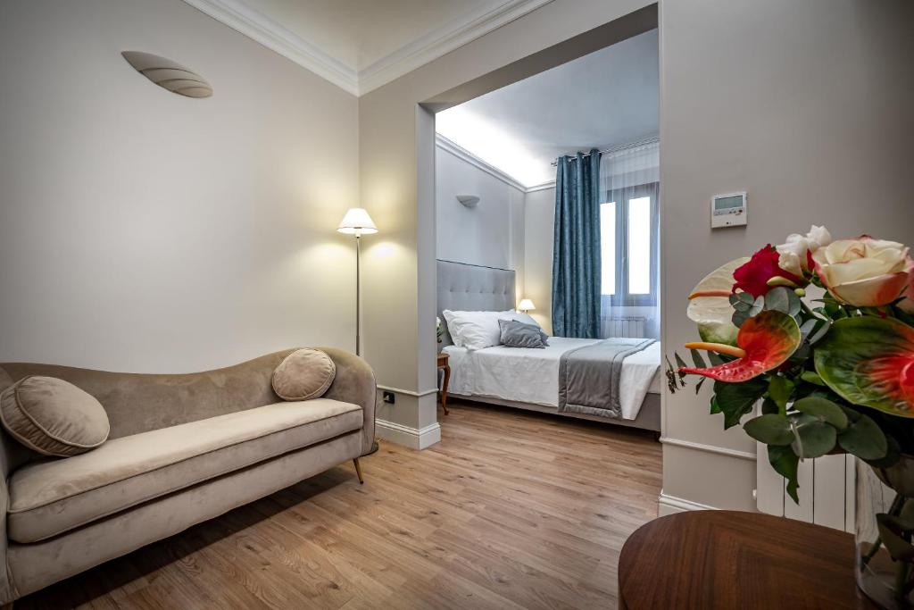 Posteľ alebo postele v izbe v ubytovaní Boutique Hotel Borgo