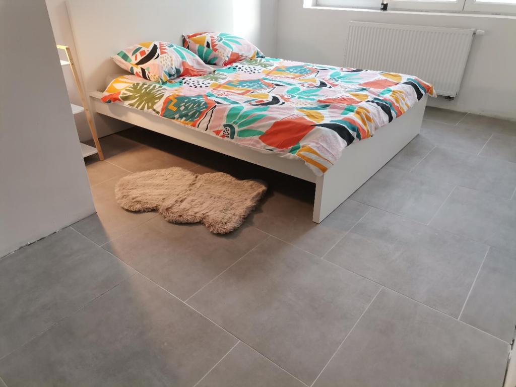 Postel nebo postele na pokoji v ubytování Le caillou Blanc
