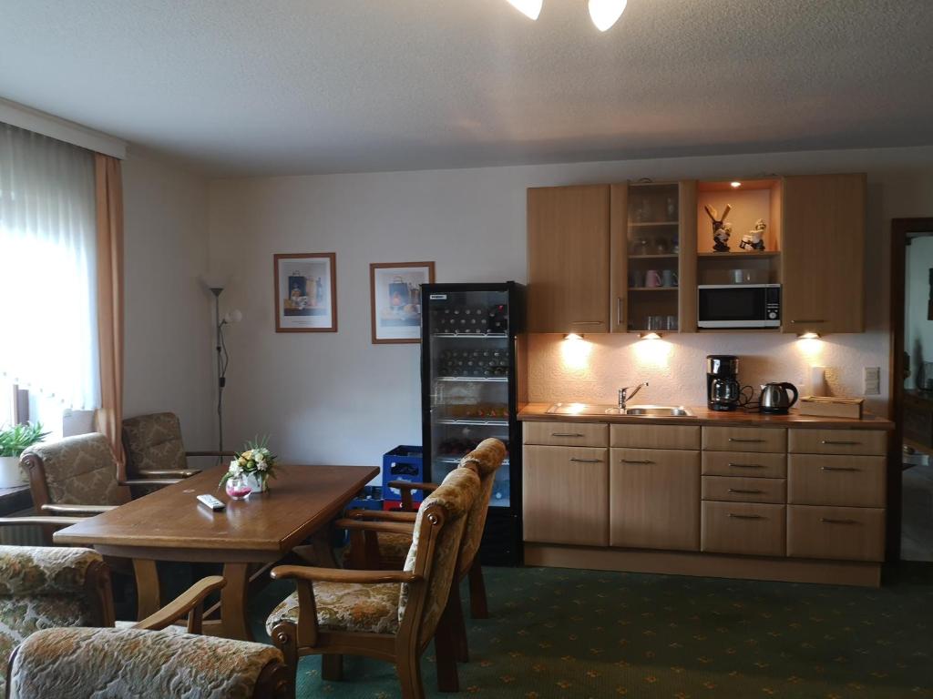 Kuchyň nebo kuchyňský kout v ubytování Pension Sonnenblick