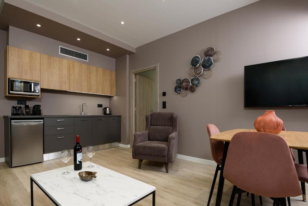 Una cocina o cocineta en Crossroads Athens by YHA