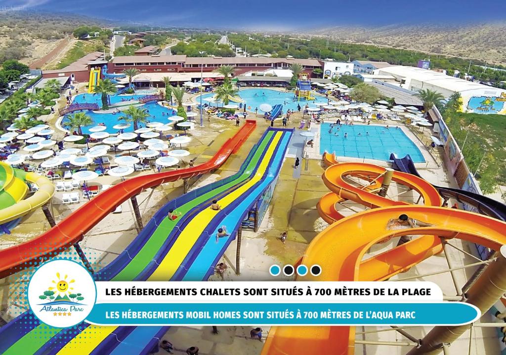 an image of a water park with a slide at Atlantica Parc in Taghazout