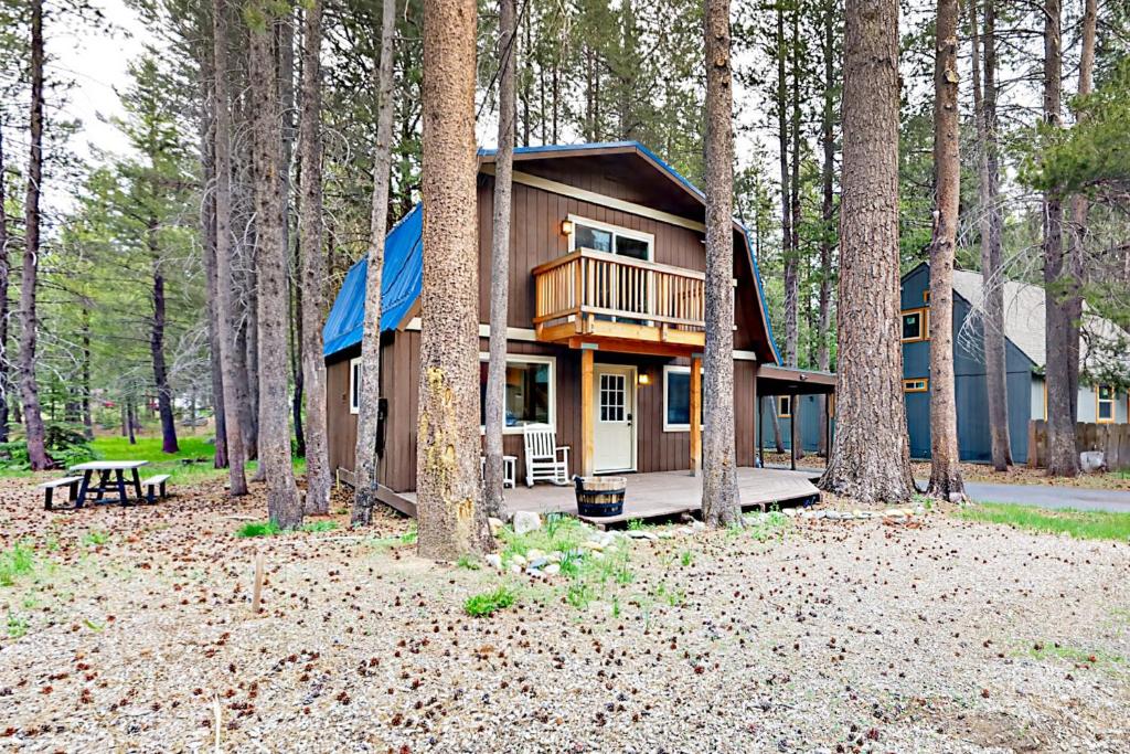 a house in the middle of a forest at Miztec Manor in South Lake Tahoe