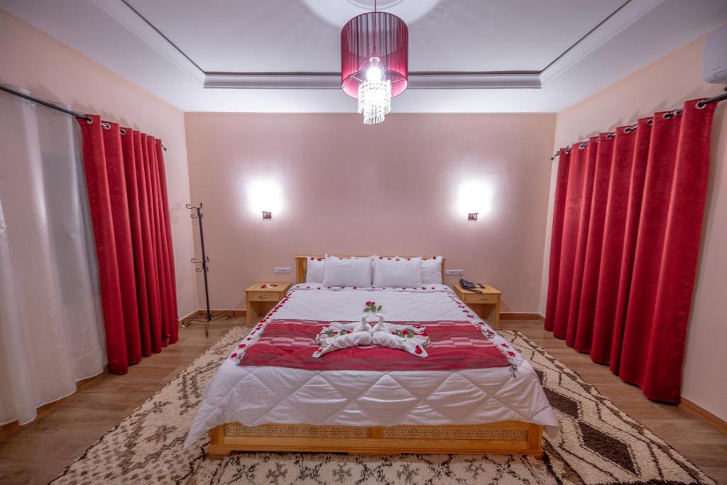 Postel nebo postele na pokoji v ubytování Ksar Ben Youssef