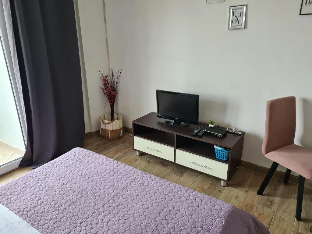 TV a/nebo společenská místnost v ubytování Milka
