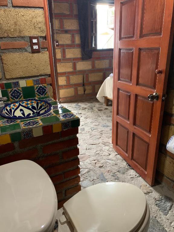 Koupelna v ubytování Hotel La Condesa
