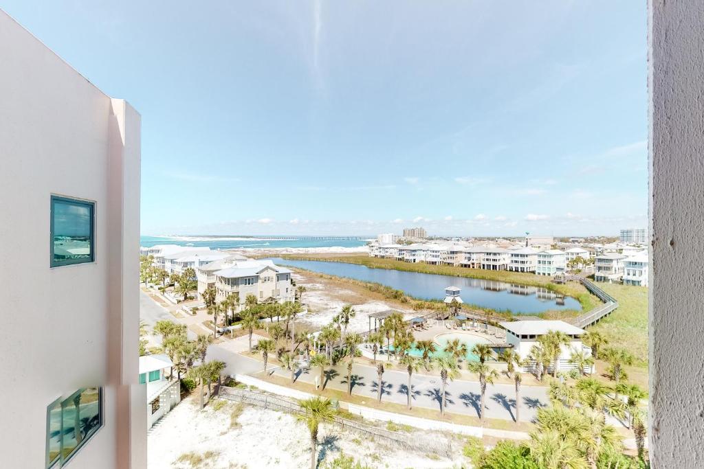 a view of the beach from a balcony of a resort at Jetty East Condos II in Destin