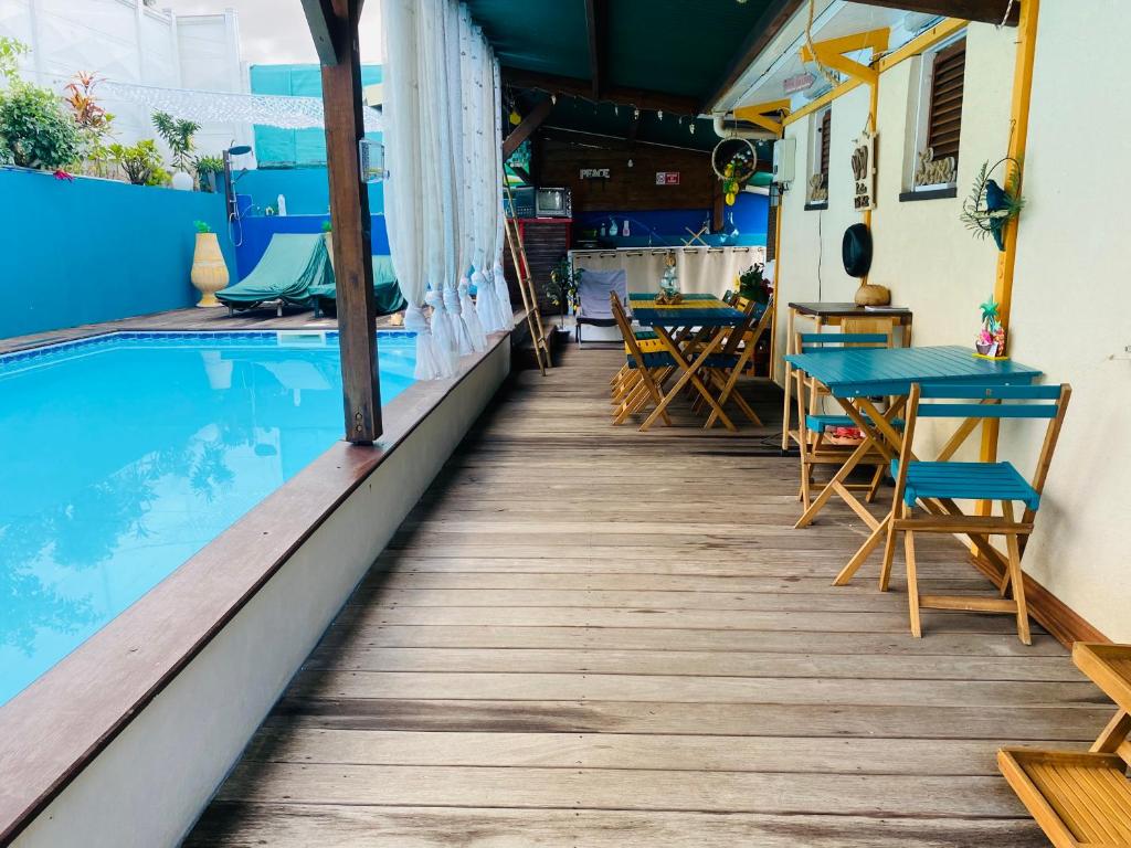 Bazén v ubytování SERENITY piscine au sel nebo v jeho okolí