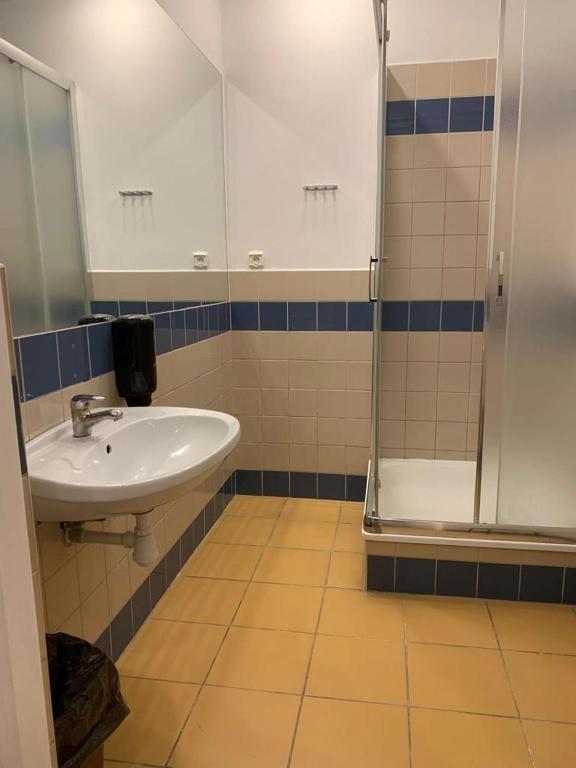 Koupelna v ubytování Schronisko na Wyspie