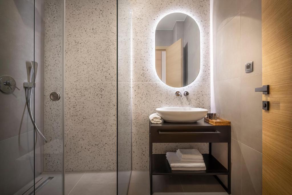 Kúpeľňa v ubytovaní DUNATOVI DVORI Heritage Hotel