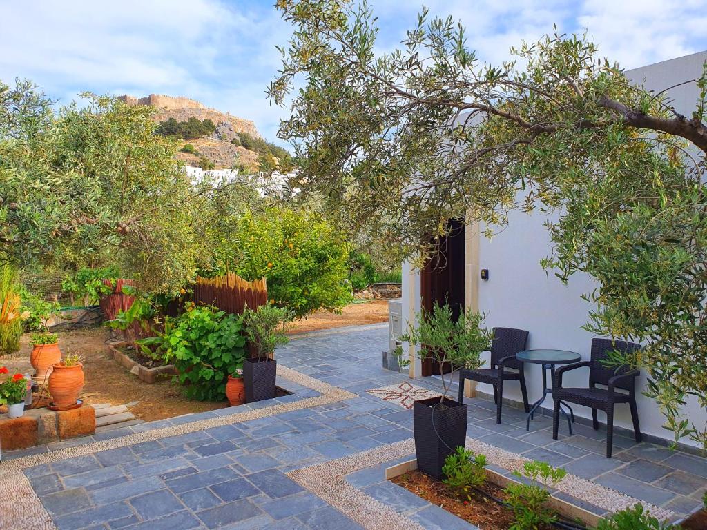 Vonkajšia záhrada v ubytovaní Galini View Apartments Lindos