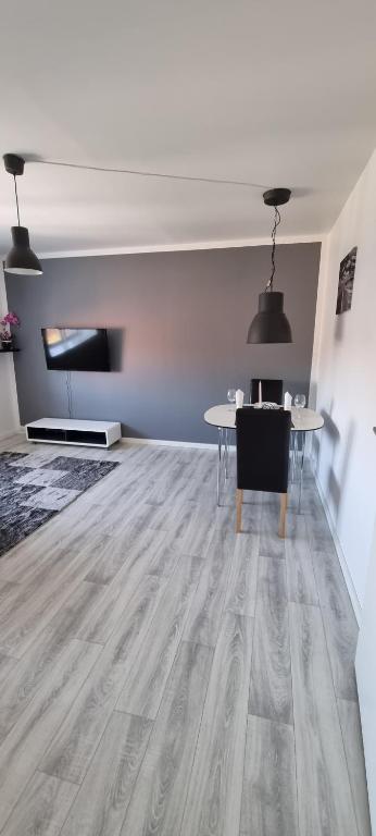 TV a/nebo společenská místnost v ubytování Storebælt Apartament