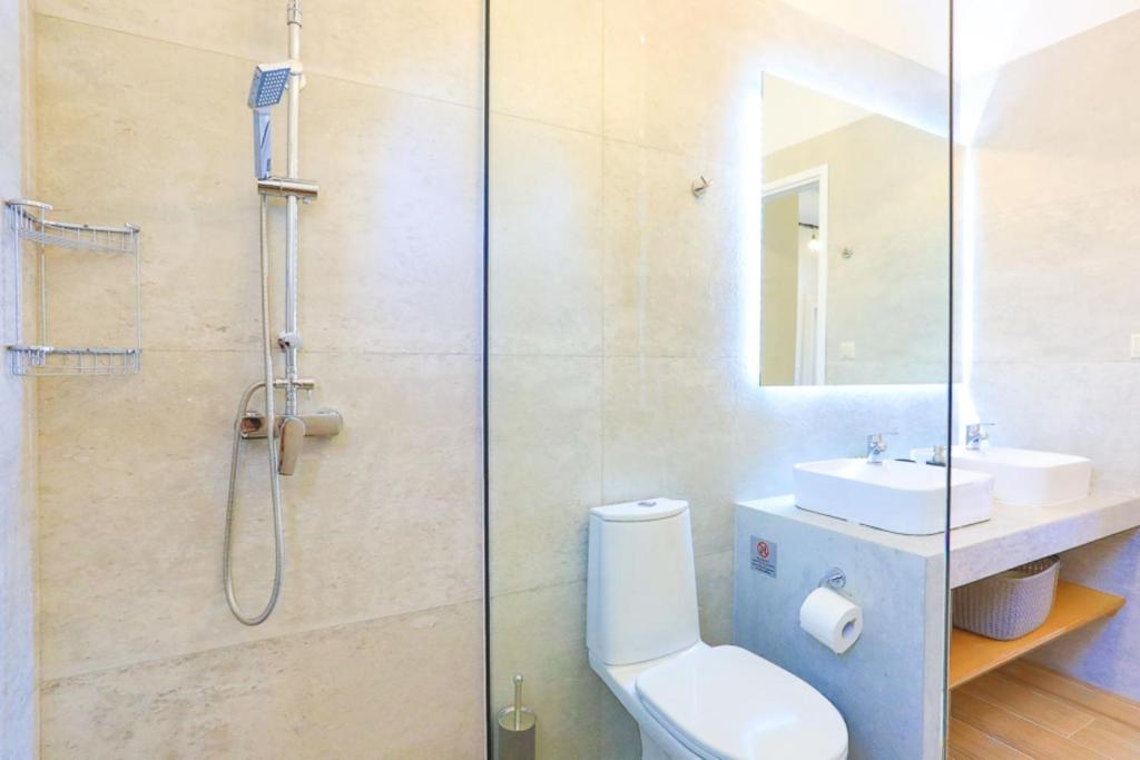 Koupelna v ubytování Senses Suites