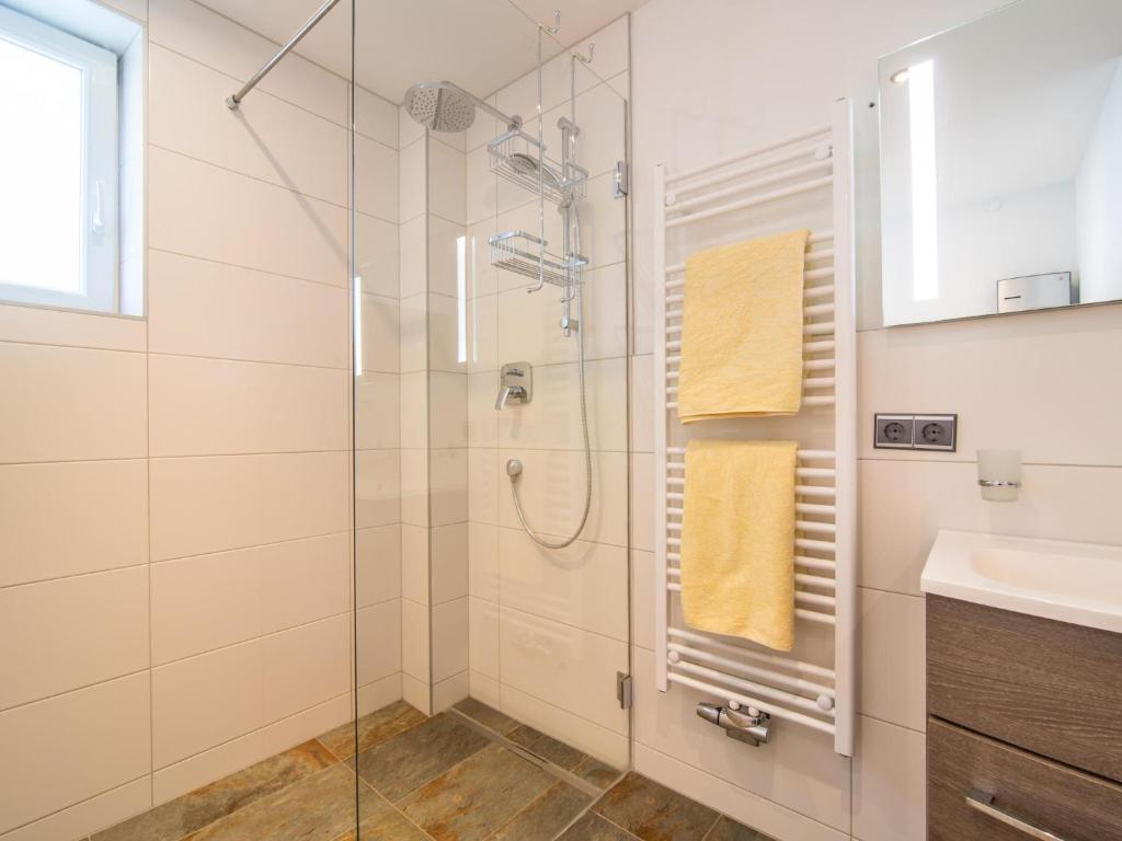 Koupelna v ubytování Ferienhaus Nössig