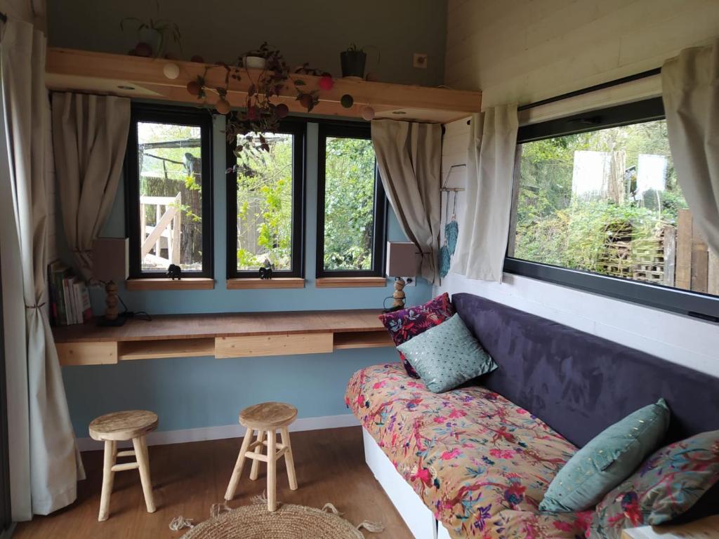 Posezení v ubytování Ecolodge La Belle Verte