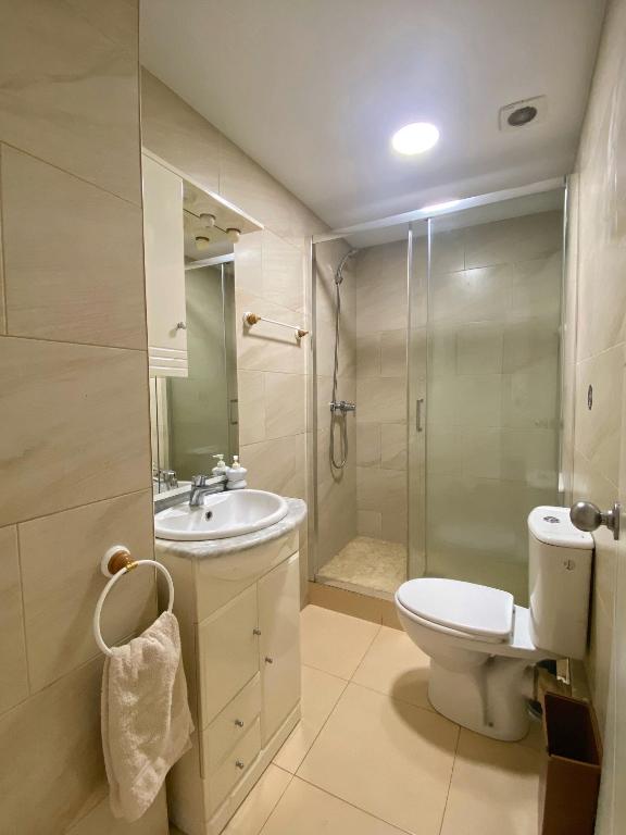 Koupelna v ubytování Hostel Penedes