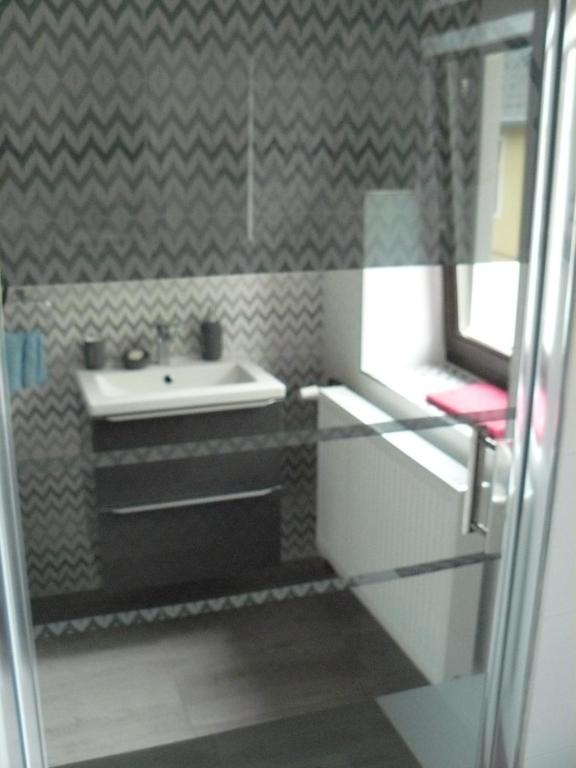 Koupelna v ubytování Apartmán U paní Věrky
