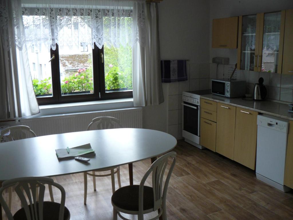 Kuchyň nebo kuchyňský kout v ubytování Apartmán U paní Věrky