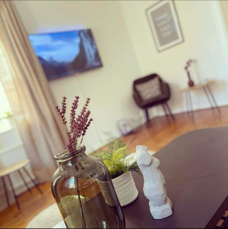 TV a/nebo společenská místnost v ubytování Kristianstad Guest House