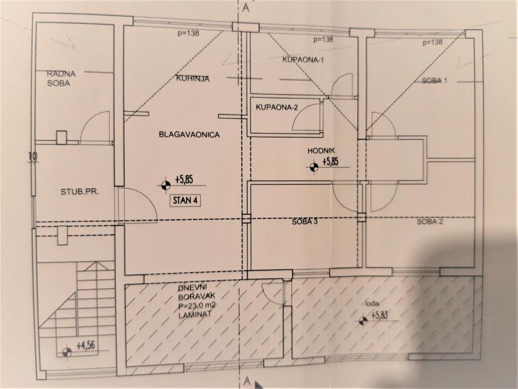 un disegno di una casa su un progetto di Amarante apartments a Kaštela (Castelli)