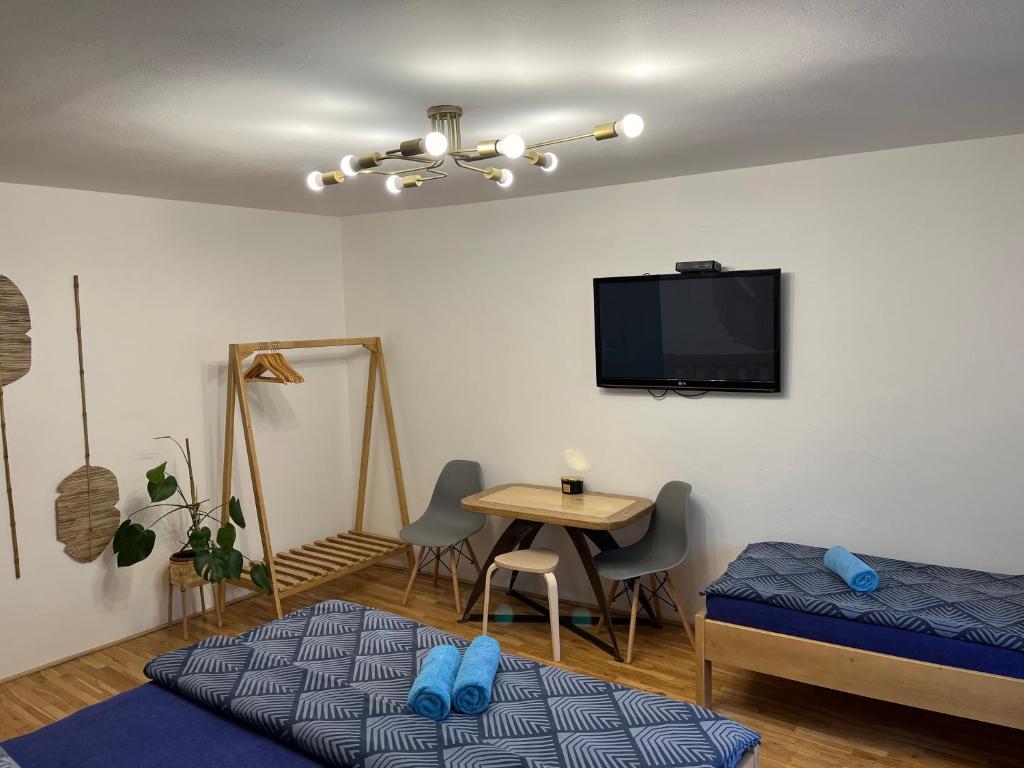 Postel nebo postele na pokoji v ubytování New Fajka