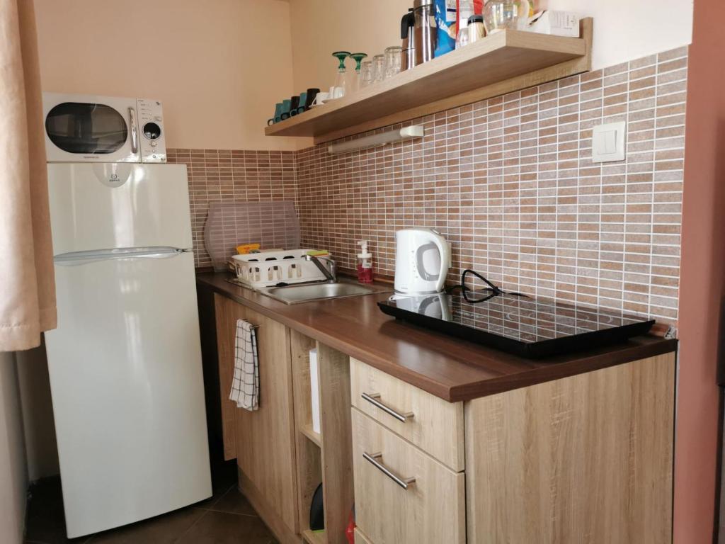 Kuchyňa alebo kuchynka v ubytovaní Tiborc Apartman