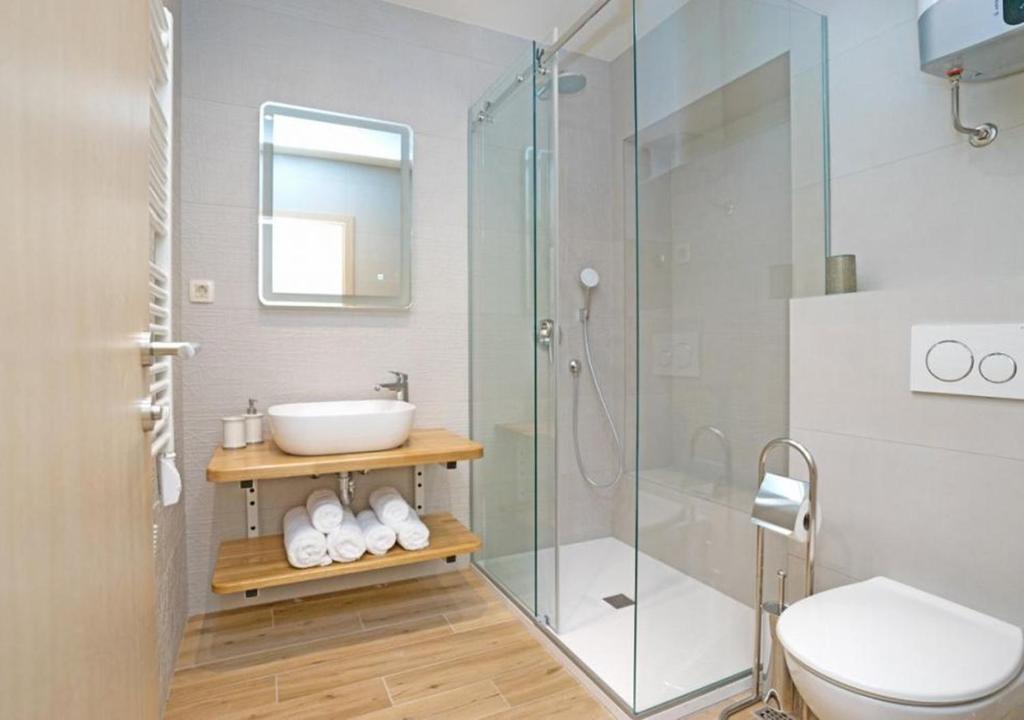 Koupelna v ubytování Luxury rooms MARIOTY