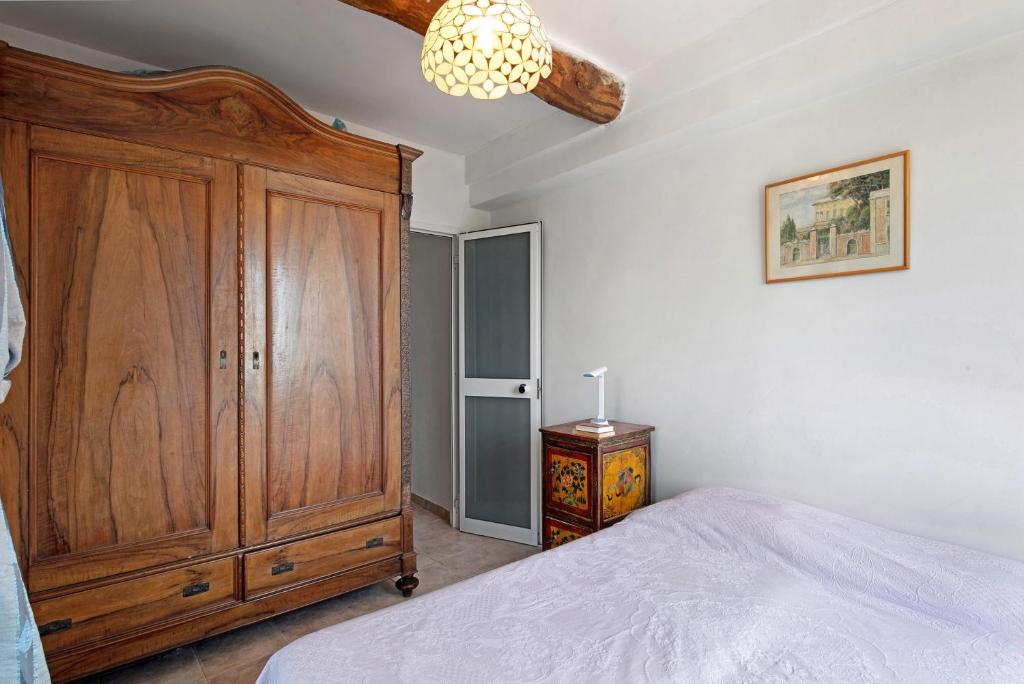 Postel nebo postele na pokoji v ubytování Cottage con vista mare