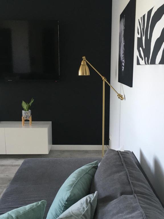 Posedenie v ubytovaní Apartament Miętowa Zebra