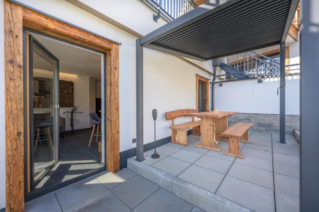 Balkón nebo terasa v ubytování Holzlodge deluxe